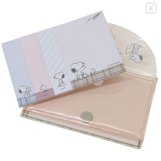 Japan Peanuts Sticky Notes with Magnet Case - Snoopy : Retro - 3