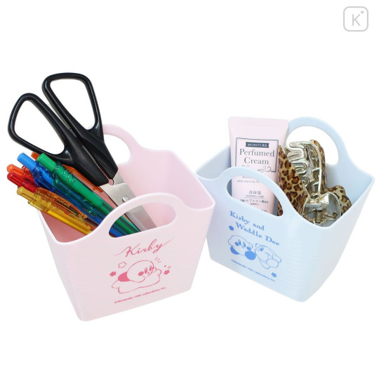Japan Kirby Accessory Case Desk Organizer - Pink Basket - 3