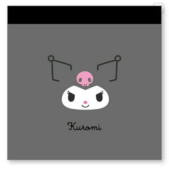 Japan Sanrio Mini Square Memo - Kuromi / Face - 1