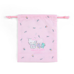 Japan Sanrio Original Gusseted Drawstring Bag (S) - Hello Kitty
