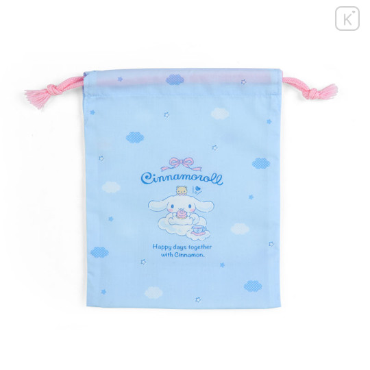 Japan Sanrio Original Gusseted Drawstring Bag (S) - Cinnamoroll - 1