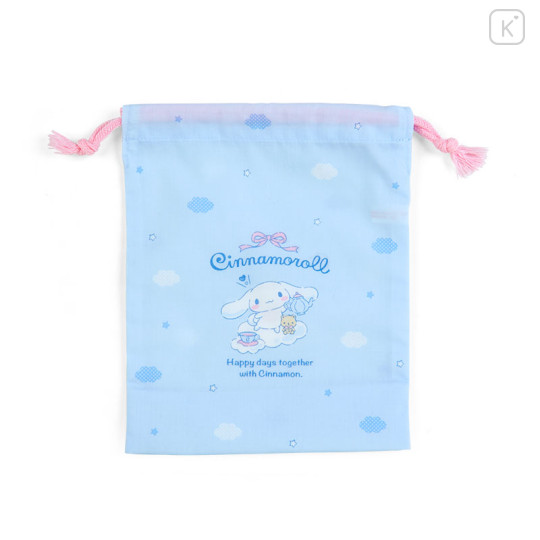 Japan Sanrio Original Gusseted Drawstring Bag (S) - Cinnamoroll - 2