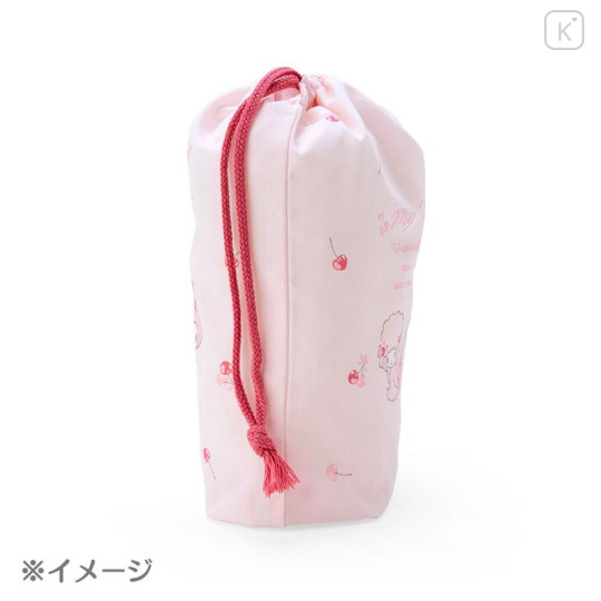 Japan Sanrio Original Gusseted Drawstring Bag (S) - Kuromi - 4