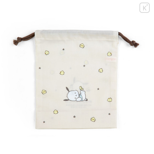 Japan Sanrio Original Gusseted Drawstring Bag (S) - Pochacco - 2