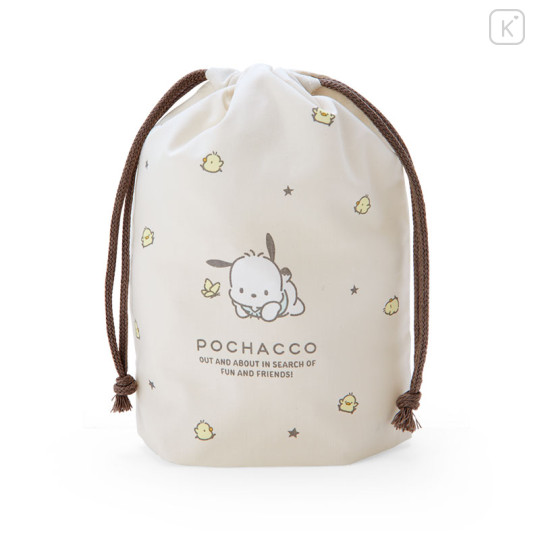 Japan Sanrio Original Gusseted Drawstring Bag (S) - Pochacco - 3