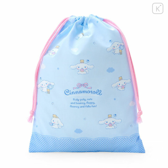 Japan Sanrio Original Drawstring Bag (M) - Cinnamoroll - 3