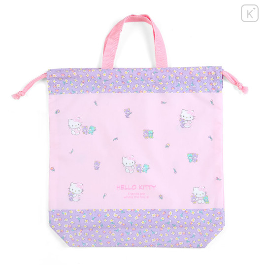 Japan Sanrio Original Drawstring Bag with Handle - Hello Kitty - 2