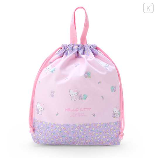 Japan Sanrio Original Drawstring Bag with Handle - Hello Kitty - 3