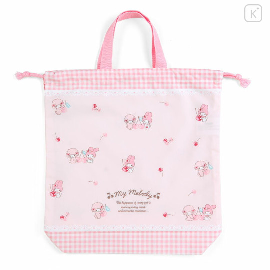 Japan Sanrio Original Drawstring Bag with Handle - My Melody - 2