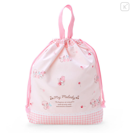 Japan Sanrio Original Drawstring Bag with Handle - My Melody - 3