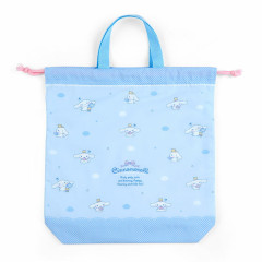 Japan Sanrio Original Drawstring Bag with Handle - Cinnamoroll