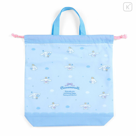 Japan Sanrio Original Drawstring Bag with Handle - Cinnamoroll - 2
