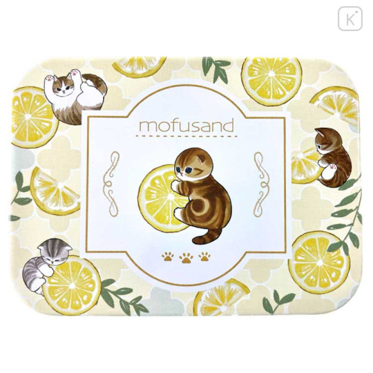 Japan Mofusand Memo Pad & Can Case - Cat / Lemon - 1