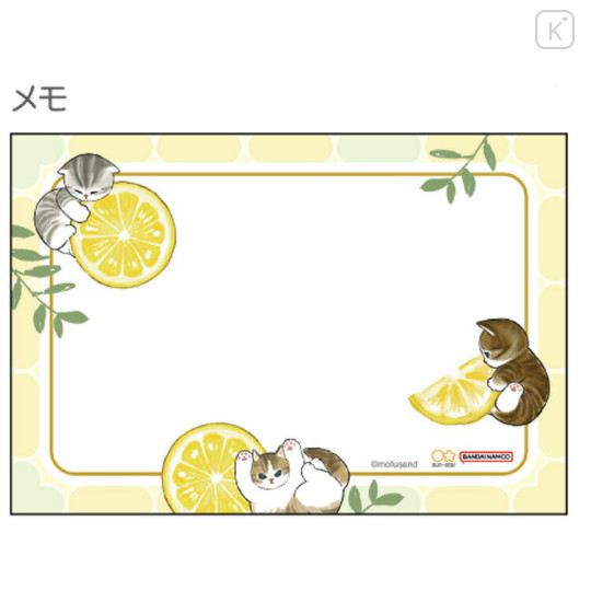 Japan Mofusand Memo Pad & Can Case - Cat / Lemon - 2