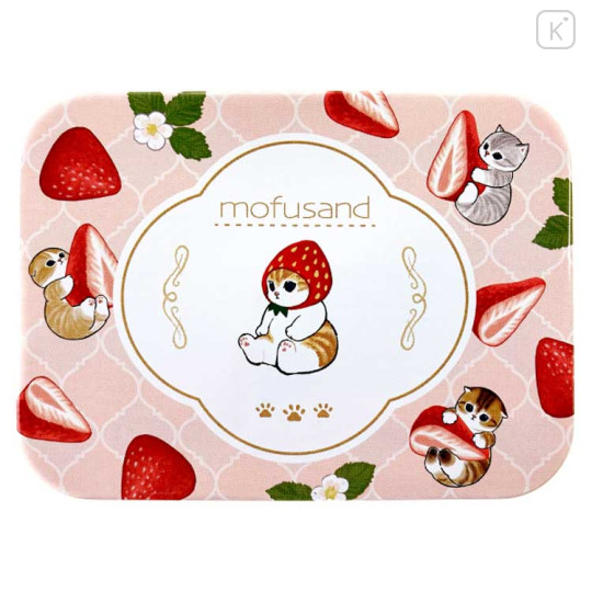 Japan Mofusand Memo Pad & Can Case - Fruit Cat / Strawberry - 1