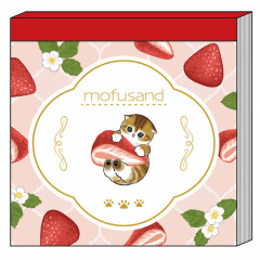 Japan Mofusand Memo Pad - Fruit Cat / Strawberry