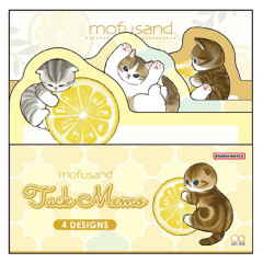 Japan Mofusand Tack Memo Pad - Fruit Cat / Lemon