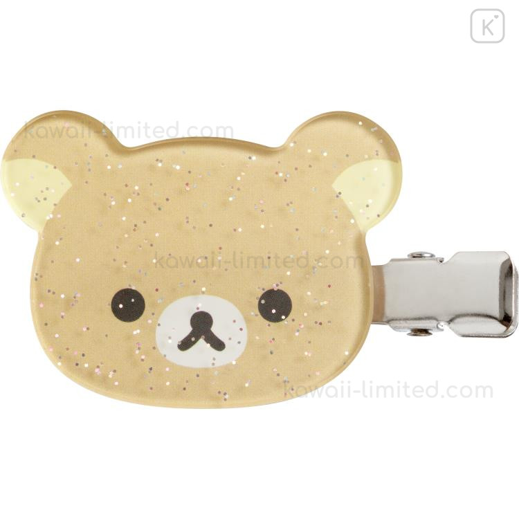 Japan San-X Glitter Hair Clip 2pcs Set - Rilakkuma & Kiiroitori