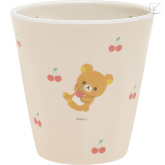 Japan San-X Melamine Tumbler - Rilakkuma / Cherry Pink - 2