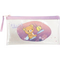 Japan San-X Clear Flat Pouch - Rilakkuma / Drowsy with You - 1