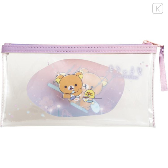 Japan San-X Clear Flat Pouch - Rilakkuma / Drowsy with You - 2