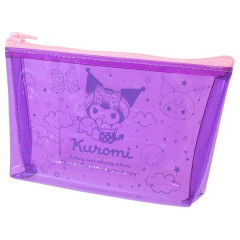 Japan Sanrio Clear Pouch - Kuromi / Purple