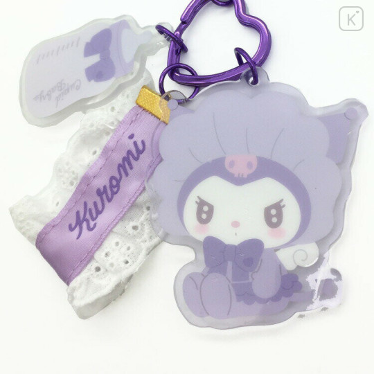 Japan Sanrio Key Charm - Kuromi / Cupid Baby - 2