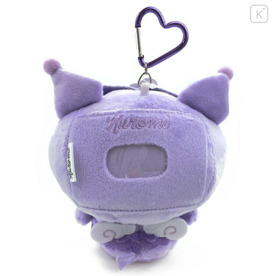 Japan Sanrio Plush Pass Case - Kuromi / Cupid Baby - 3