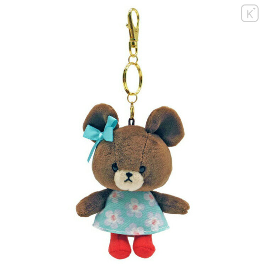 Japan The Bears School Keychain Soft Mascot - Jackie / Flower Works - 1