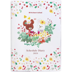 Japan The Bears School B6 Monthly Schedule Diary - Jackie / Full of Flowers 2024