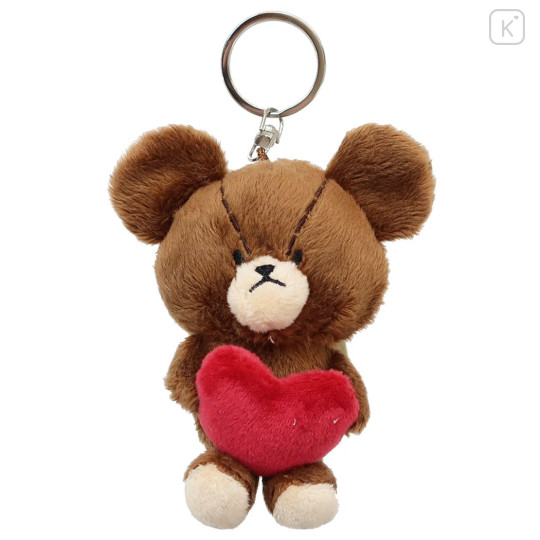Japan The Bears School Keychain Fluffy Mascot - Jackie / Heart - 1