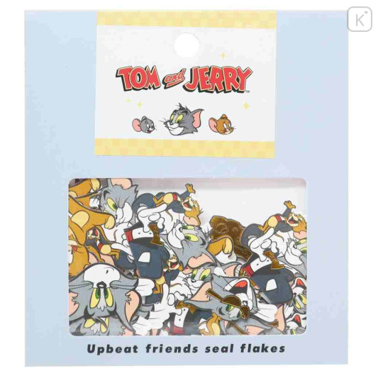 Japan Tom and Jerry Upbeat Friends Seal Flakes Sticker - 1