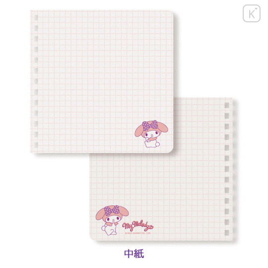 Japan Sanrio Square Ring Notebook - My Melody / City Pop - 2
