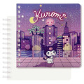 Japan Sanrio Square Ring Notebook - Kuromi / City Pop - 1