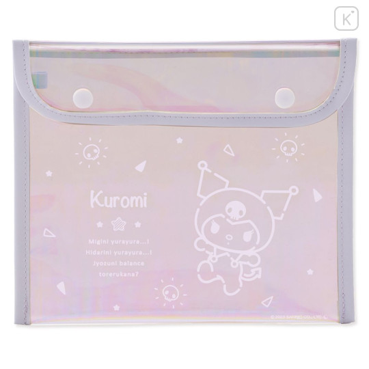 Japan Sanrio Flat Pouch - Kuromi / Aurora - 1