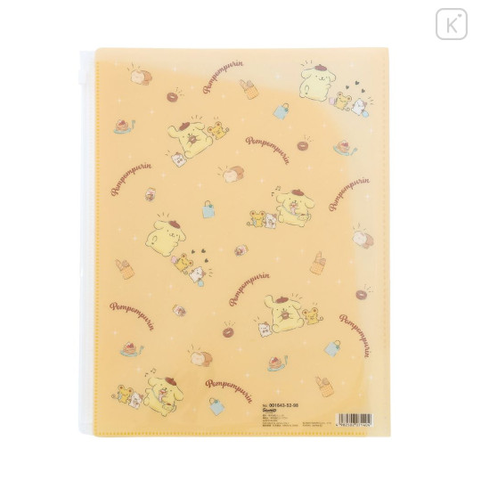 Japan Sanrio 6-Pocket A4 File with Slider - Pompompurin - 2