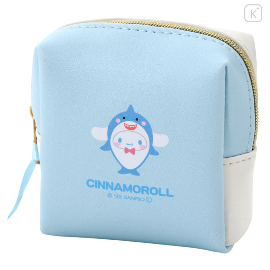 Japan Sanrio Square Mini Pouch - Cinnamoroll / Animal Headgear - 1