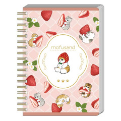 Japan Mofusand B6 Twin Ring Notebook - Cat / Strawberry