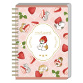 Japan Mofusand B6 Twin Ring Notebook - Fruit Cat / Strawberry - 1