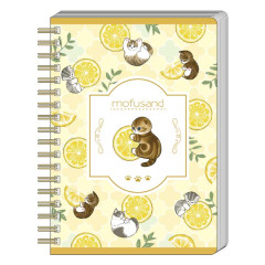 Japan Mofusand B6 Twin Ring Notebook - Cat / Lemon