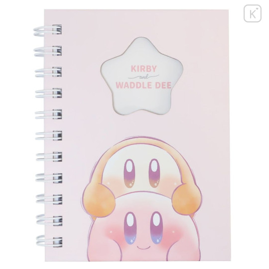 Japan Kirby A6 Twin Ring Notebook - Kirby & Waddle Dee - 1