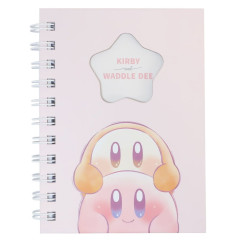 Japan Kirby A6 Twin Ring Notebook - Kirby & Waddle Dee