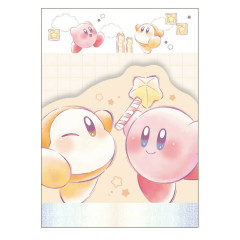 Japan Kirby Die-cut Mini Notepad - Waddle Dee / Star