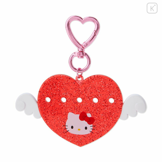 Japan Sanrio Original Custom Keychain - Hello Kitty / Maipachirun Heart Wings - 1