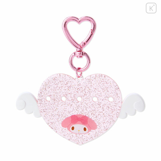 Japan Sanrio Original Custom Keychain - My Melody / Maipachirun Heart Wings - 1