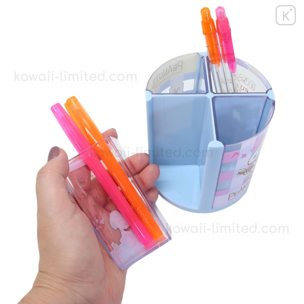 High Capacity Rotating Plastic Pen/Pencil Holder