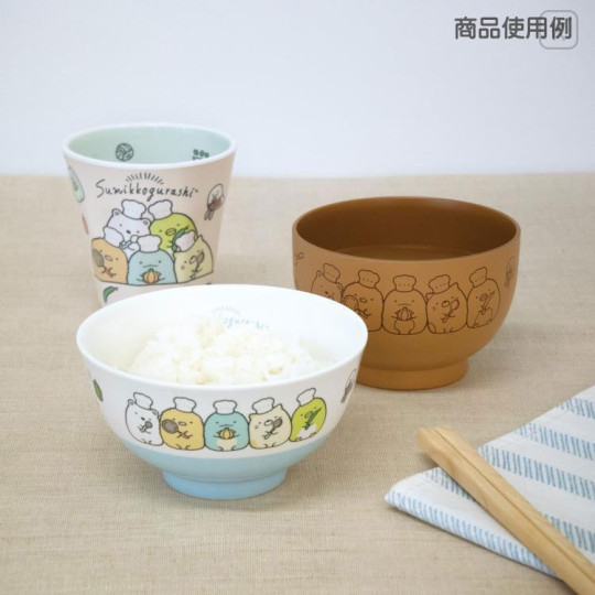 Japan San-X Rice Bowl - Sumikko Gurashi / Cook Blue - 4