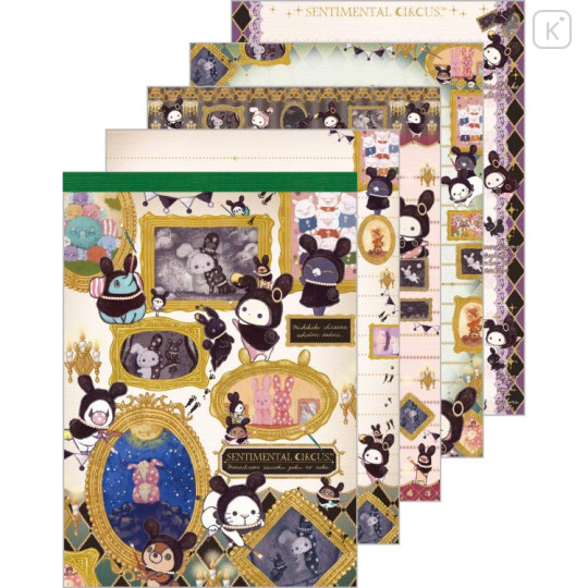 Japan San-X A6 Notepad - Sentimental Circus : Recollection Rabbit and New Moon Museum B - 1