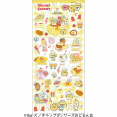 Japan San-X Sheet Sticker - Chickip Dancers / Upbeat Chickip Restaurant A