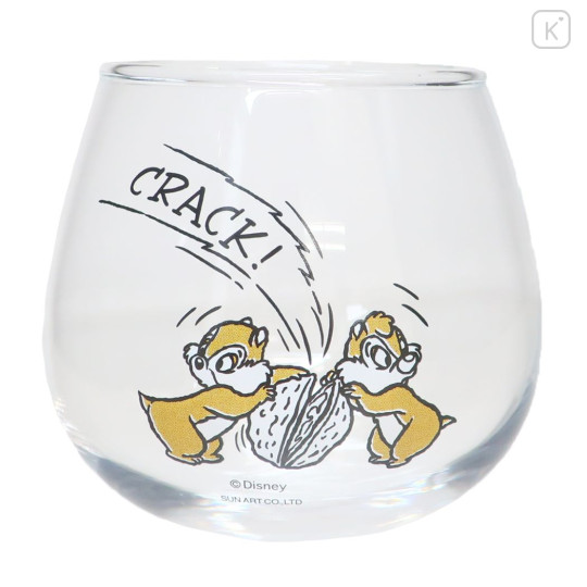 Japan Disney Swaying Glass Tumbler - Chip & Dale : Crack - 1